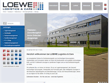 Tablet Screenshot of loewe-logistics.de